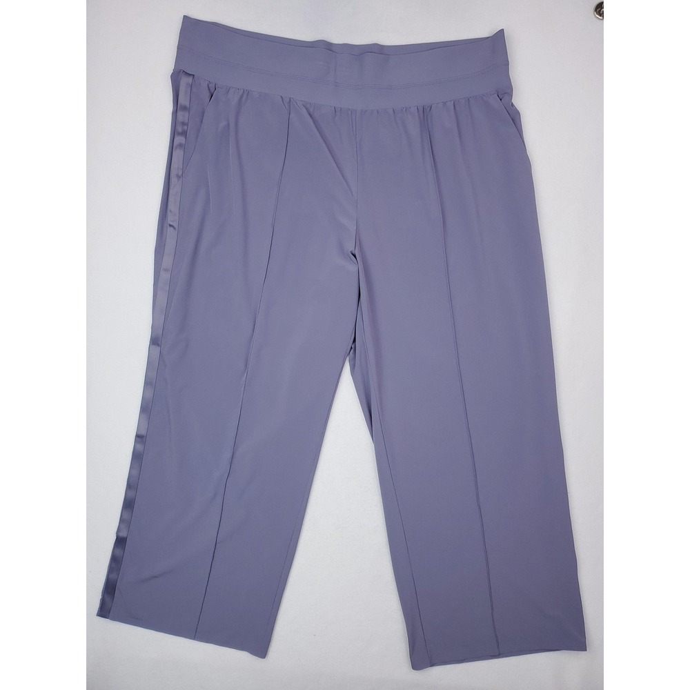 Athleta Nolita Wide Leg Pants Womens 26 Purple Pull On Stretch Relaxed Fit BOHO
